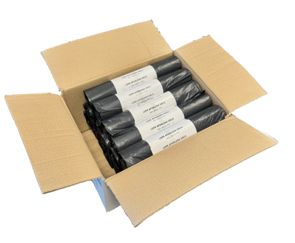 LDPE afvalzak 60x80cm, T50, 100% recycled grijs - 400st - Afbeelding 4