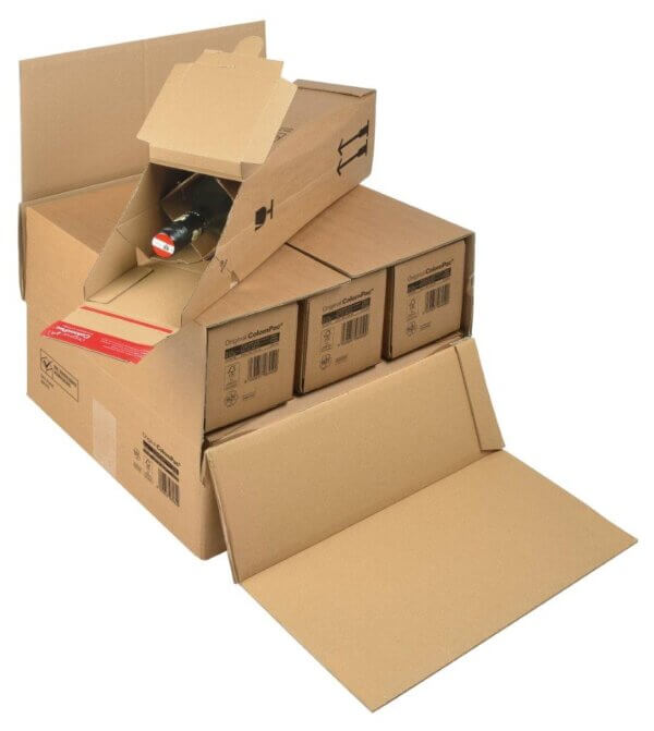 ColomPac® flesverpakking voor 3-6 flessen 375x365x250mm - CP 181.006