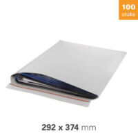 Kartonnen enveloppen wit, met plakstrip - 292 x 374 mm - 100 stuks